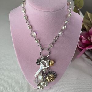 Plunder Design Jewelry Necklace Pearls Beaded Rhinestones Charms New Women’s